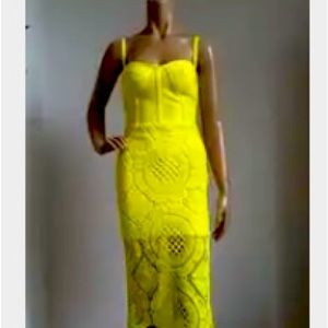 Crochet bandage dress never worn bright sexy style